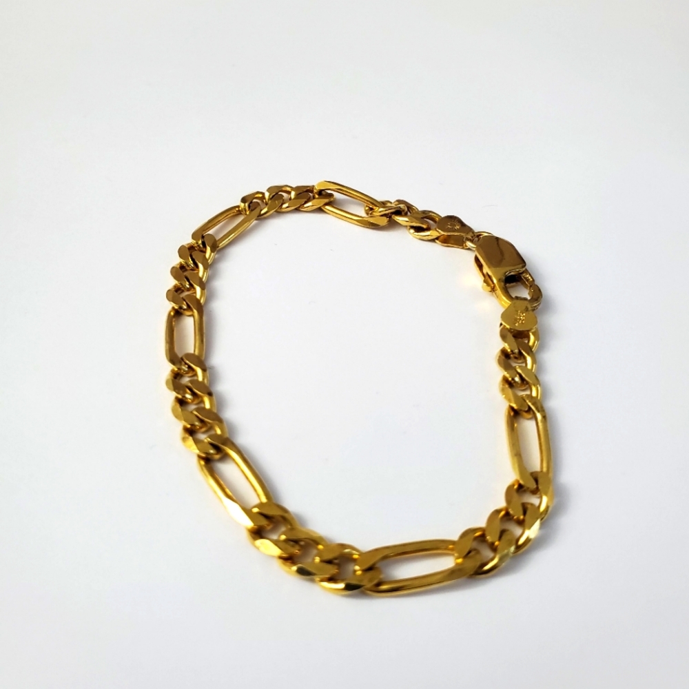 14K Gold Over Sterling Silver 925 / Cuban Link Bracelet
